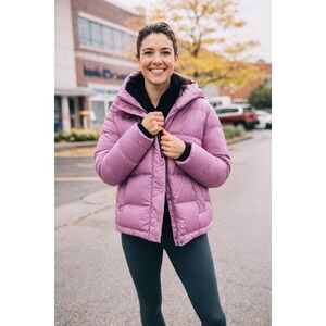 Lululemon Wunder Puff Jacket Velvet Dust Purple Pink Size 8 Hooded Puffer Coat